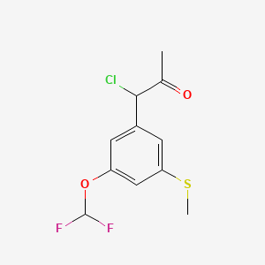 1-Chloro-1-(3-(difluoromethoxy)-5-(methylthio)phenyl)propan-2-one