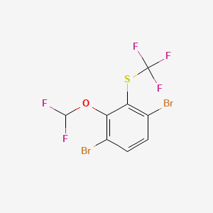 1,4-Dibromo-2-difluoromethoxy-3-(trifluoromethylthio)benzene