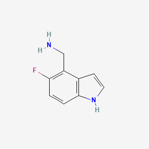 molecular formula C9H9FN2 B1405054 (5-Fluoro-1H-indol-4-yl)methanamine CAS No. 1425932-32-6