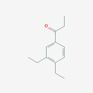 molecular formula C13H18O B14050585 1-(3,4-Diethylphenyl)propan-1-one 