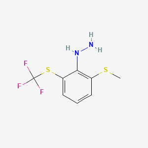 1-(2-(Methylthio)-6-(trifluoromethylthio)phenyl)hydrazine