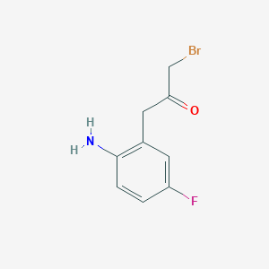 molecular formula C9H9BrFNO B14050612 1-(2-Amino-5-fluorophenyl)-3-bromopropan-2-one 