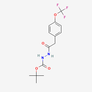 tert-Butyl 2-(2-(4-(trifluoromethoxy)phenyl)acetyl)hydrazinecarboxylate