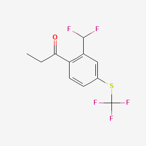 1-(2-(Difluoromethyl)-4-(trifluoromethylthio)phenyl)propan-1-one