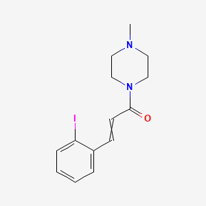 molecular formula C14H17IN2O B1405065 3-(2-Iodophenyl)-1-(4-methylpiperazin-1-yl)prop-2-en-1-one CAS No. 616216-96-7