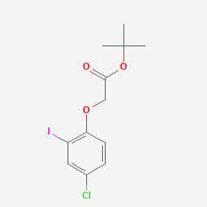 molecular formula C12H14ClIO3 B1405066 叔丁基(4-氯-2-碘苯氧基)乙酸酯 CAS No. 847149-19-3