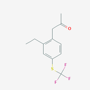 1-(2-Ethyl-4-(trifluoromethylthio)phenyl)propan-2-one