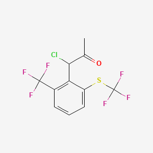 1-Chloro-1-(2-(trifluoromethyl)-6-(trifluoromethylthio)phenyl)propan-2-one