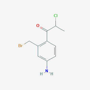 1-(4-Amino-2-(bromomethyl)phenyl)-2-chloropropan-1-one