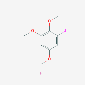 molecular formula C9H10FIO3 B14050721 1,2-Dimethoxy-3-iodo-5-(fluoromethoxy)benzene 