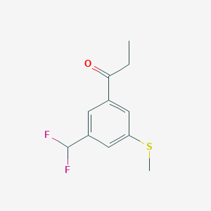 1-(3-(Difluoromethyl)-5-(methylthio)phenyl)propan-1-one