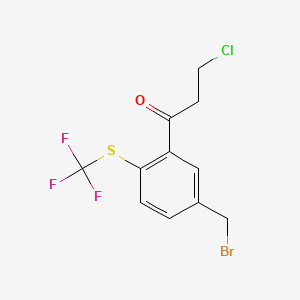 1-(5-(Bromomethyl)-2-(trifluoromethylthio)phenyl)-3-chloropropan-1-one