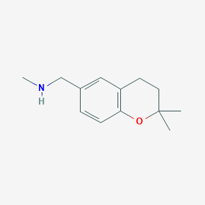 molecular formula C13H19NO B1405081 N-[(2,2-二甲基-3,4-二氢-2H-色满-6-基)甲基]-N-甲基胺 CAS No. 1424857-25-9