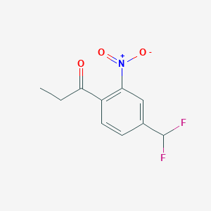 1-(4-(Difluoromethyl)-2-nitrophenyl)propan-1-one