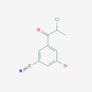 1-(3-Bromo-5-cyanophenyl)-2-chloropropan-1-one