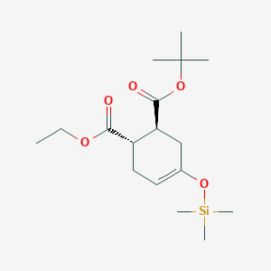 molecular formula C17H30O5Si B14050847 2-(Tert-butyl) 1-ethyl (1S,2S)-4-((trimethylsilyl)oxy)cyclohex-4-ene-1,2-dicarboxylate 