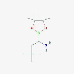 (R)-3,3-dimethyl-1-(4,4,5,5-tetramethyl-1,3,2-dioxaborolan-2-yl)butan-1-amine