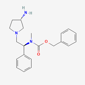 Benzyl ((S)-2-((S)-3-aminopyrrolidin-1-YL)-1-phenylethyl)(methyl)carbamate