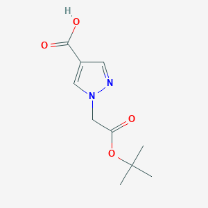 molecular formula C10H14N2O4 B1405089 1-(2-(叔丁氧基)-2-氧代乙基)-1H-吡唑-4-羧酸 CAS No. 1780873-47-3