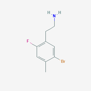 molecular formula C9H11BrFN B1405090 2-(5-溴-2-氟-4-甲基苯基)乙胺 CAS No. 1427416-78-1