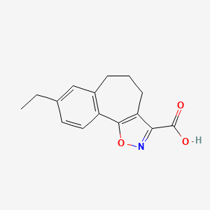 molecular formula C15H15NO3 B14050902 8-Ethyl-5,6-dihydro-4H-benzo[3,4]cyclohepta[1,2-d]isoxazole-3-carboxylic acid 