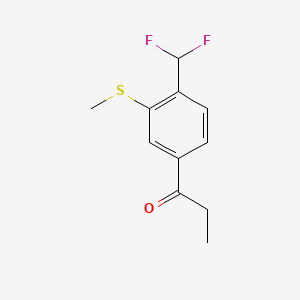 1-(4-(Difluoromethyl)-3-(methylthio)phenyl)propan-1-one