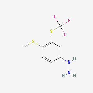 1-(4-(Methylthio)-3-(trifluoromethylthio)phenyl)hydrazine