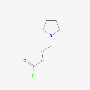 molecular formula C8H12ClNO B14050948 (2E)-4-(pyrrolidin-1-yl)but-2-enoyl chloride 