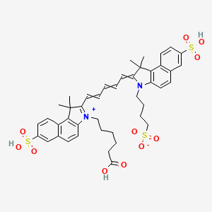 4-[2-[5-[3-(5-Carboxypentyl)-1,1-dimethyl-7-sulfobenzo[e]indol-3-ium-2-yl]penta-2,4-dienylidene]-1,1-dimethyl-7-sulfobenzo[e]indol-3-yl]butane-1-sulfonate