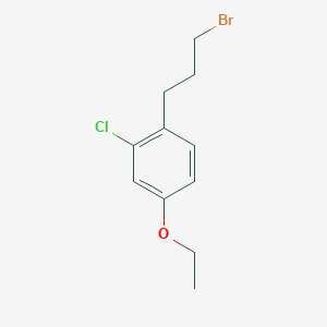 molecular formula C11H14BrClO B14050978 1-(3-Bromopropyl)-2-chloro-4-ethoxybenzene 