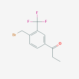 1-(4-(Bromomethyl)-3-(trifluoromethyl)phenyl)propan-1-one