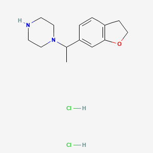 1-(1-(2,3-Dihydrobenzofuran-6-YL)ethyl)piperazine 2hcl