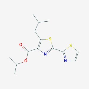 molecular formula C14H18N2O2S2 B14050990 Isopropyl 5-isobutyl-2,2'-bithiazole-4-carboxylate 