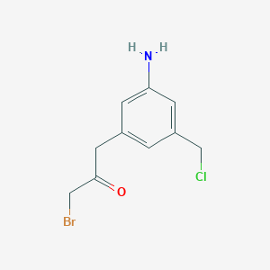 1-(3-Amino-5-(chloromethyl)phenyl)-3-bromopropan-2-one