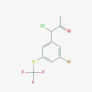 1-(3-Bromo-5-(trifluoromethylthio)phenyl)-1-chloropropan-2-one