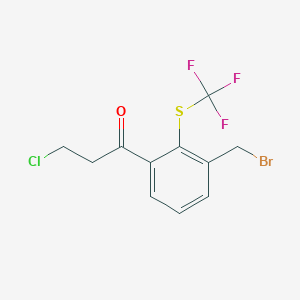 1-(3-(Bromomethyl)-2-(trifluoromethylthio)phenyl)-3-chloropropan-1-one