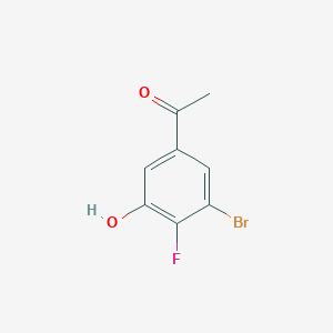 molecular formula C8H6BrFO2 B1405107 1-(3-Bromo-4-fluoro-5-hydroxyphenyl)ethan-1-one CAS No. 1780897-84-8
