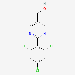 molecular formula C11H7Cl3N2O B14051070 2-(2,4,6-Trichlorophenyl)pyrimidine-5-methanol 