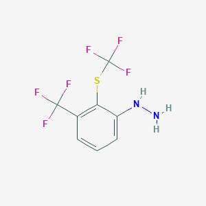 1-(3-(Trifluoromethyl)-2-(trifluoromethylthio)phenyl)hydrazine