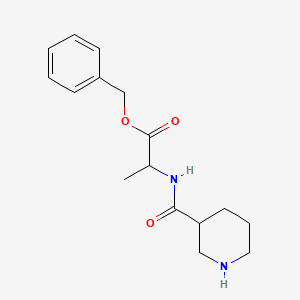 molecular formula C16H22N2O3 B1405109 Benzyl 2-(piperidine-3-carbonylamino)propanoate CAS No. 135612-58-7