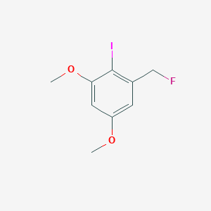 molecular formula C9H10FIO2 B14051128 1,5-Dimethoxy-2-iodo-3-(fluoromethyl)benzene 