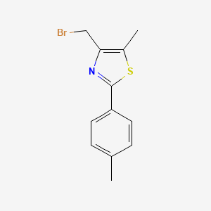 molecular formula C12H12BrNS B1405114 4-Bromomethyl-5-methyl-2-p-tolyl-thiazole CAS No. 663909-15-7
