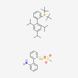 Ditert-butyl-[2-[2,4,6-tri(propan-2-yl)phenyl]phenyl]phosphane;methanesulfonate;palladium(2+);2-phenylaniline