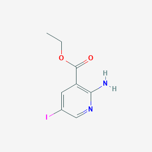B1405115 Ethyl 2-amino-5-iodonicotinate CAS No. 848093-36-7