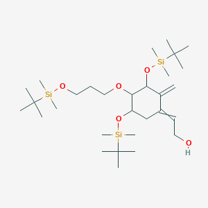 molecular formula C30H62O5Si3 B14051178 (Z)-2-((3R,4R,5R)-3,5-bis((tert-butyldimethylsilyl)oxy)-4-(3-((tert-butyldimethylsilyl)oxy)propoxy)-2-methylenecyclohexylidene)ethanol 