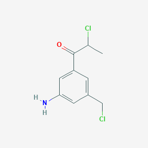 1-(3-Amino-5-(chloromethyl)phenyl)-2-chloropropan-1-one