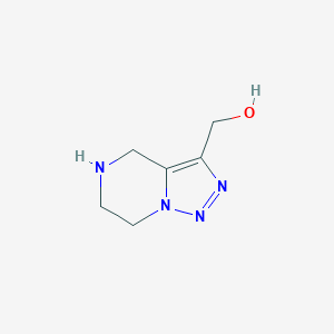 molecular formula C6H10N4O B1405119 4,5,6,7-Tetrahydro[1,2,3]triazolo[1,5-a]pyrazin-3-ylmethanol CAS No. 1575612-80-4
