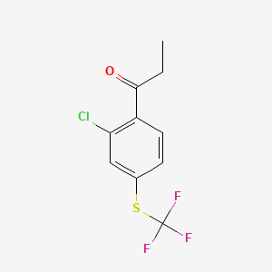 1-(2-Chloro-4-(trifluoromethylthio)phenyl)propan-1-one