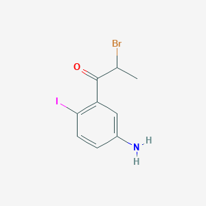 1-(5-Amino-2-iodophenyl)-2-bromopropan-1-one