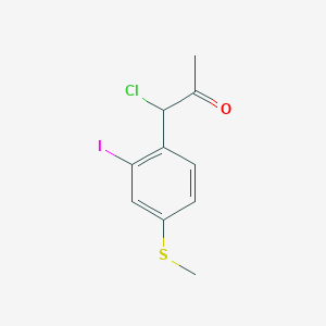 1-Chloro-1-(2-iodo-4-(methylthio)phenyl)propan-2-one